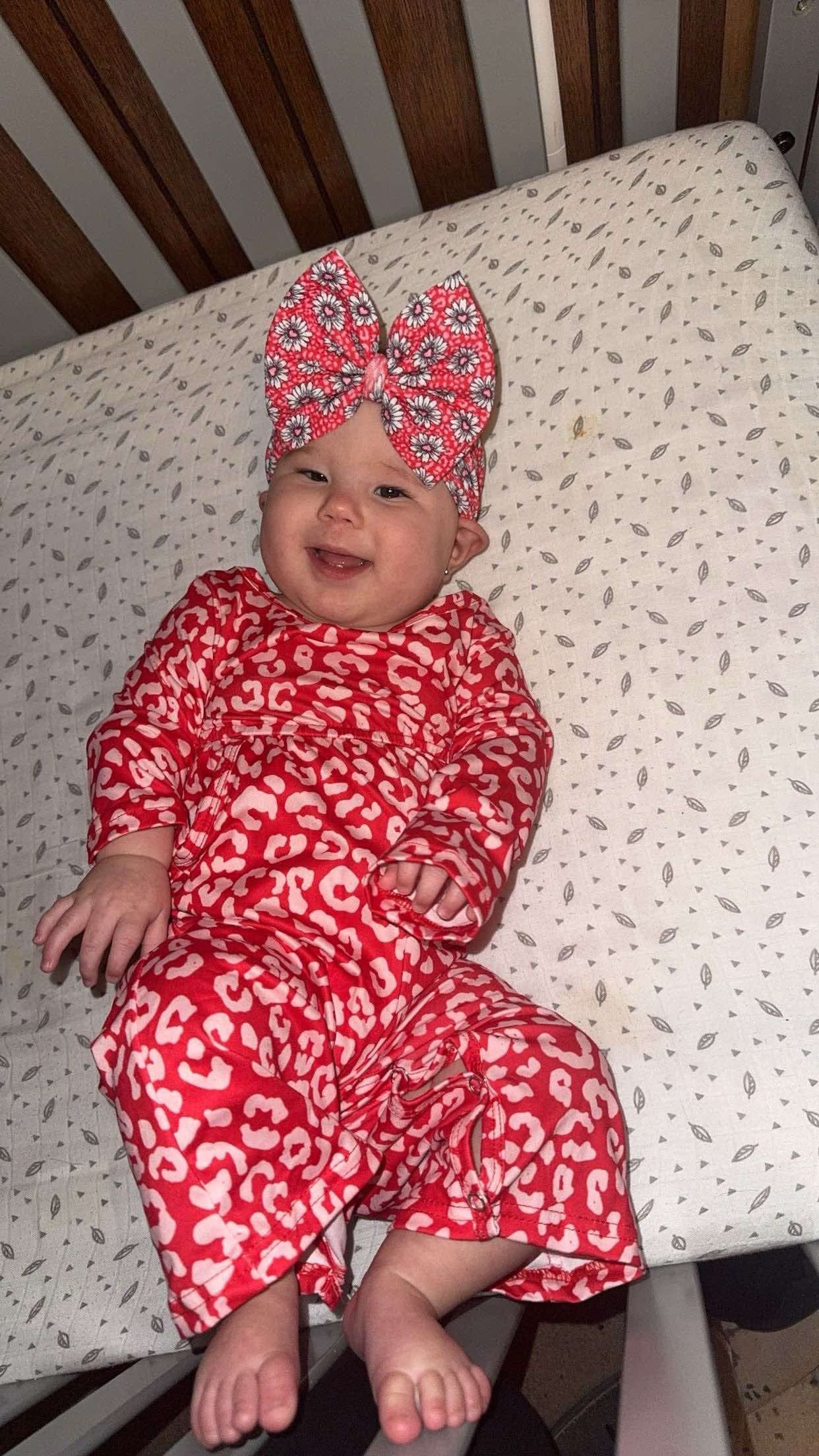 Heart floral leopard