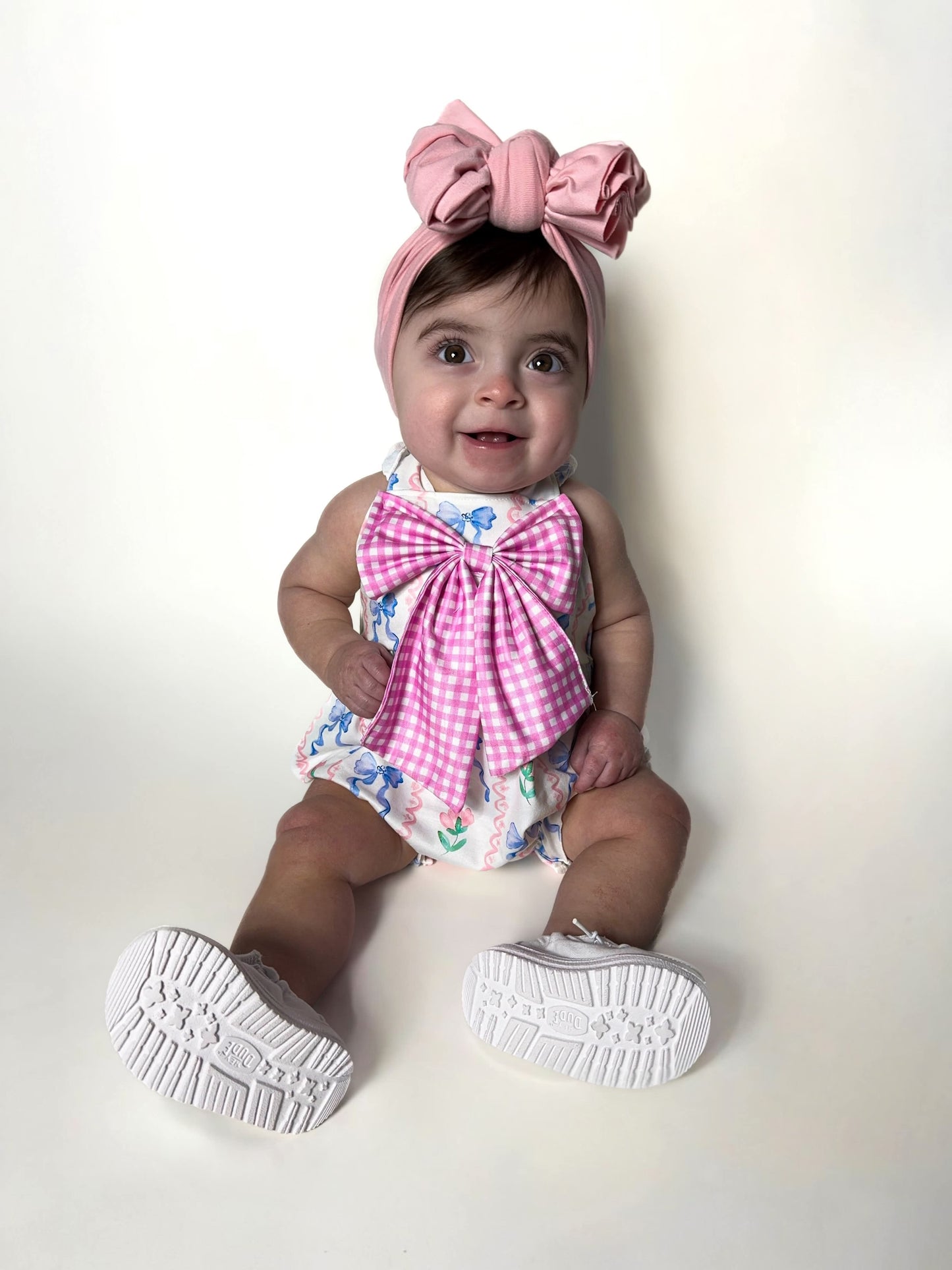 Floral Bow Bubble Romper