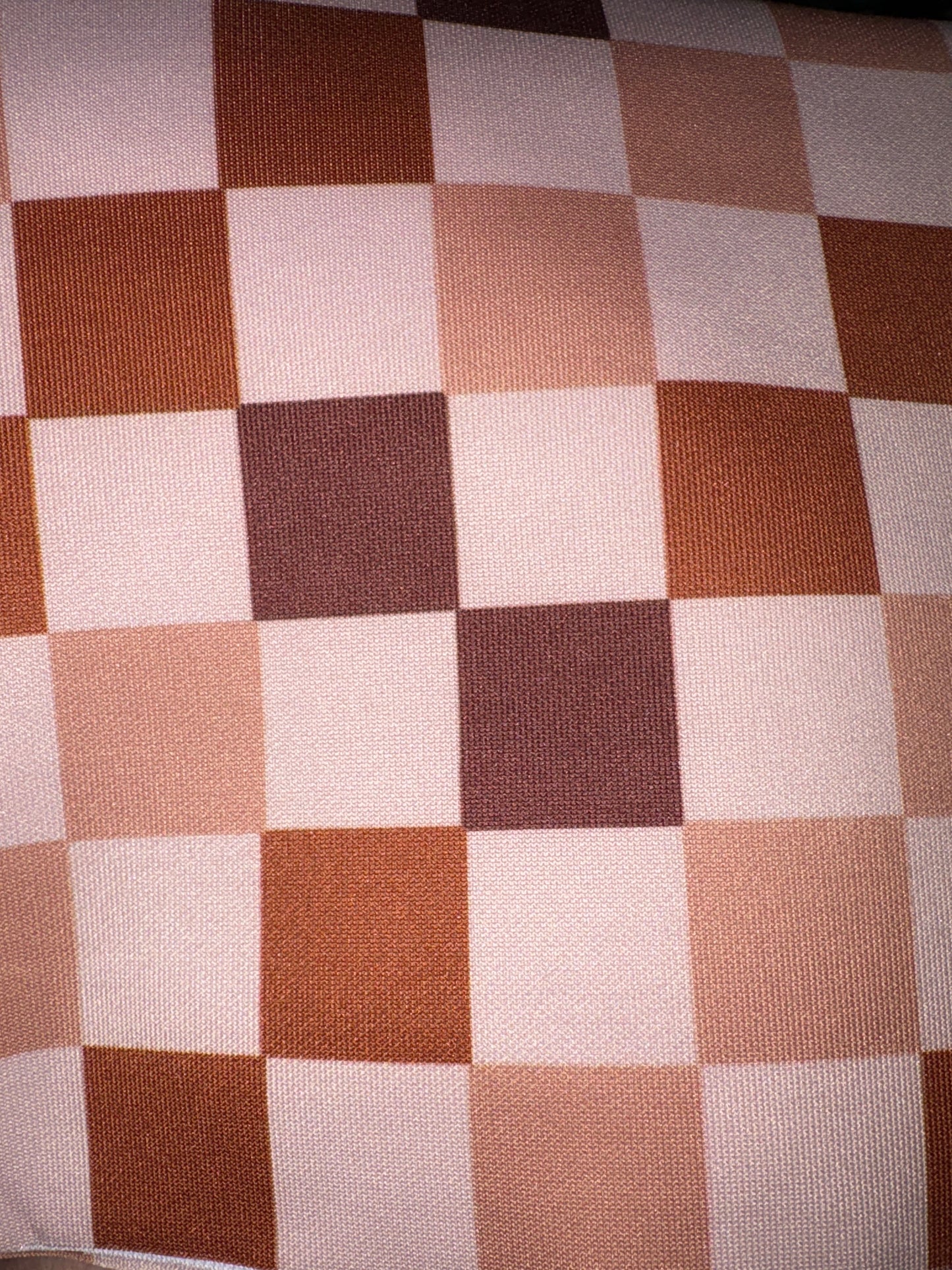 Brown and tan checks