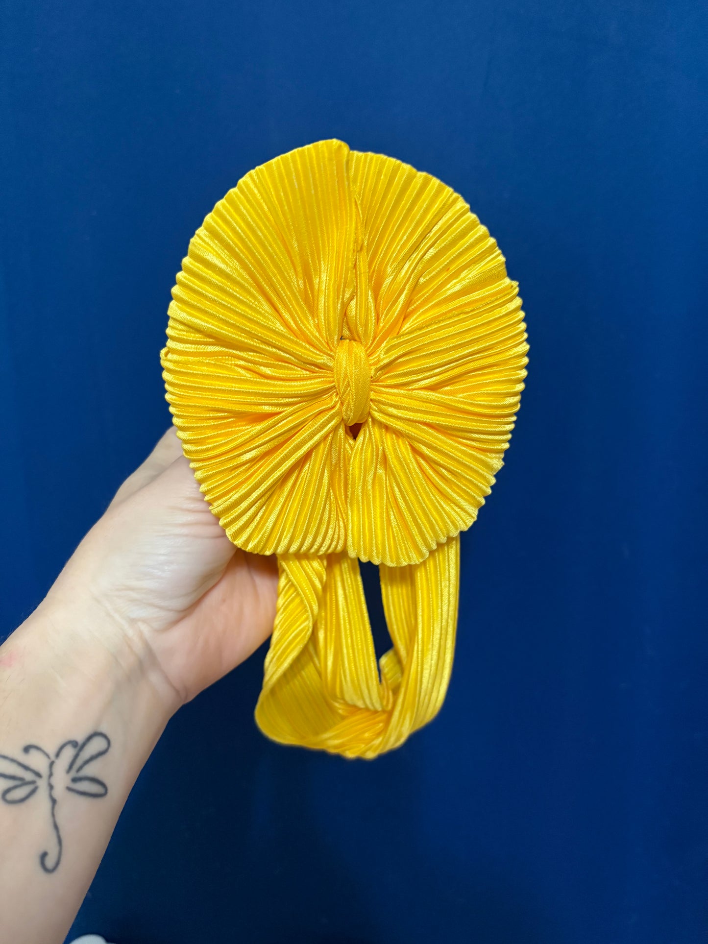 Yellow pleated