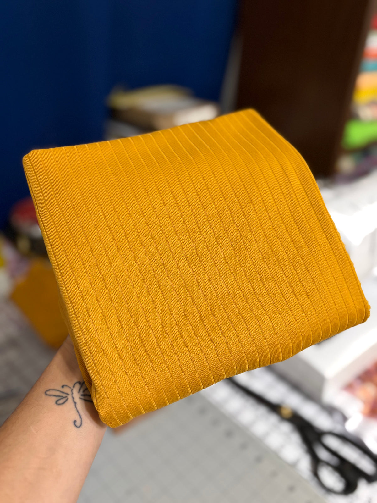 Mustard wide ribbed