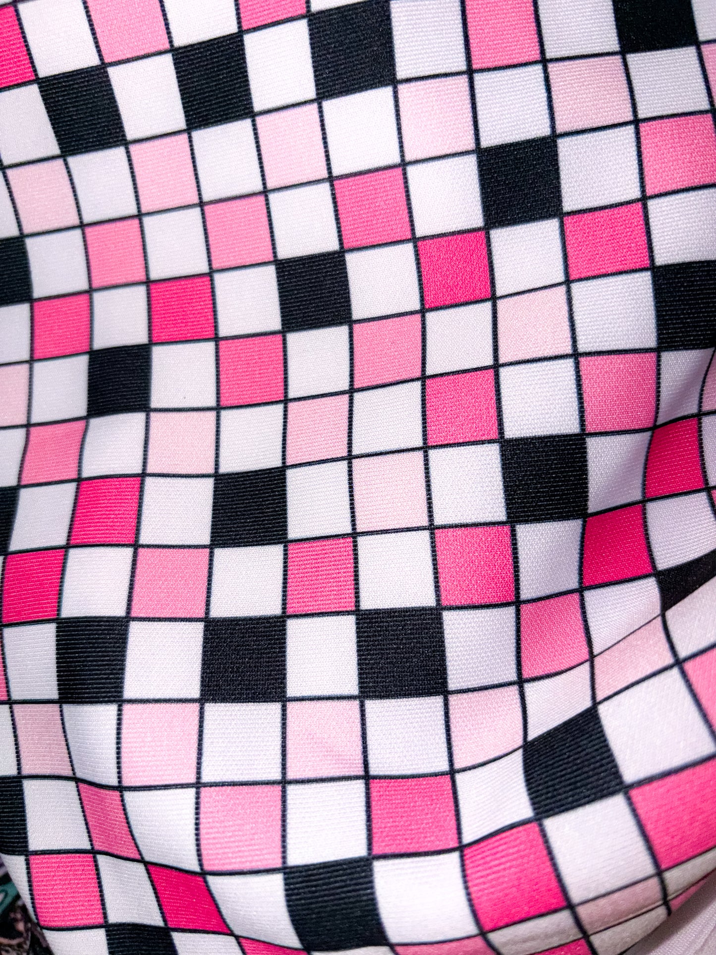 Pink and black checks