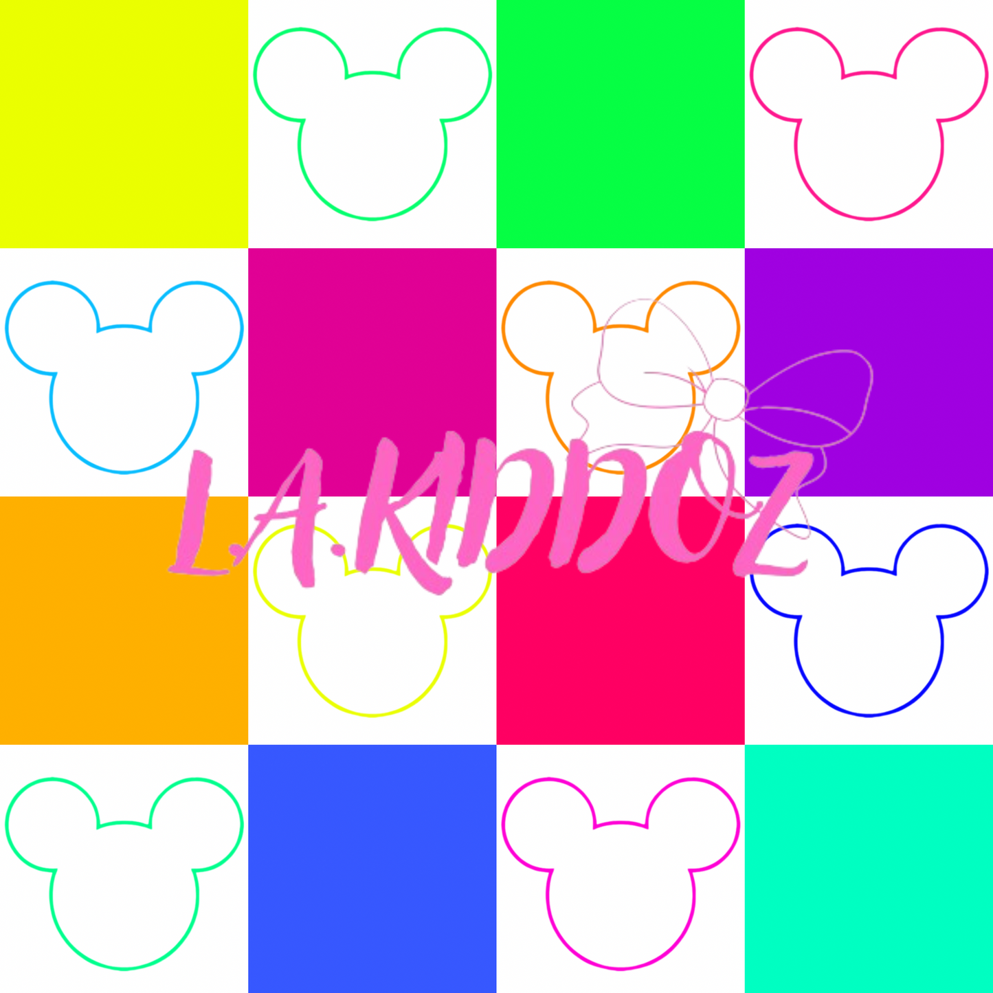 Colorful Mouse Checkered