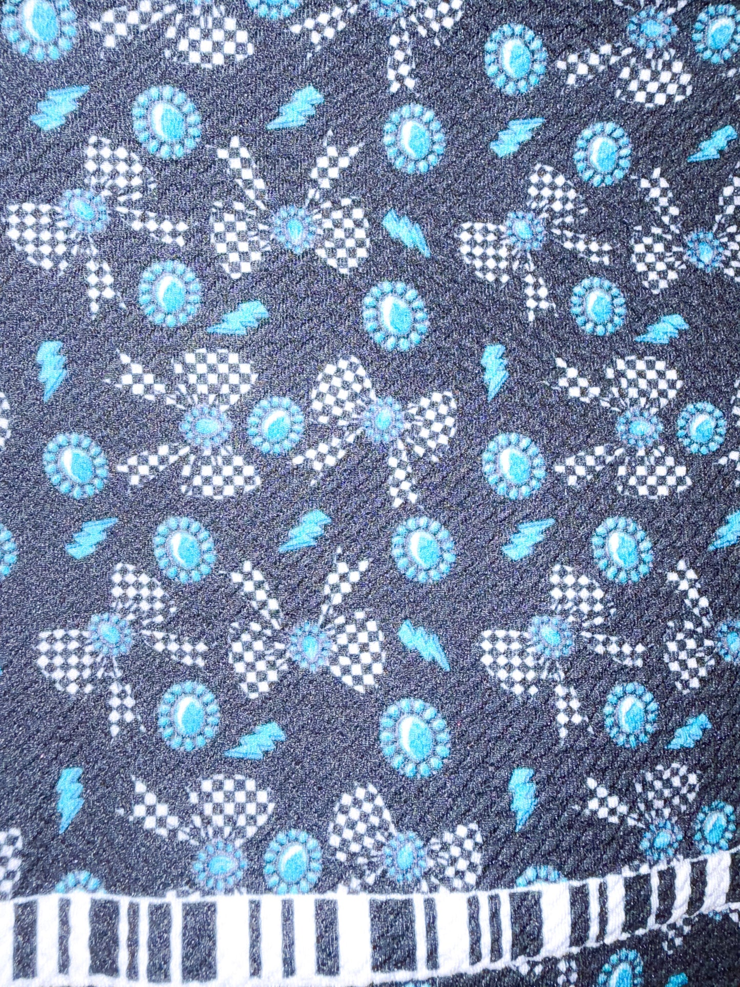 Checker turquoise bows
