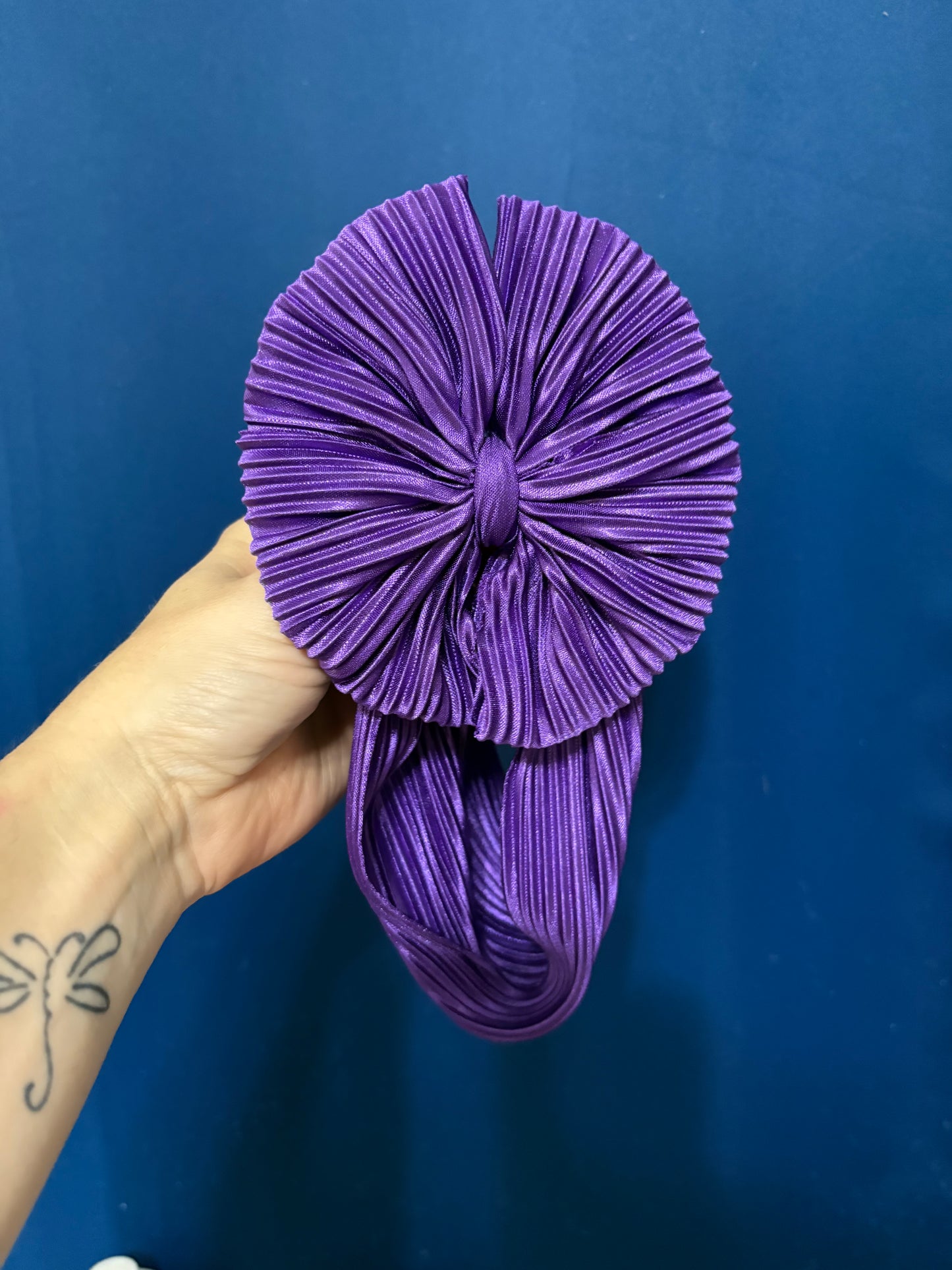 Purple pleated