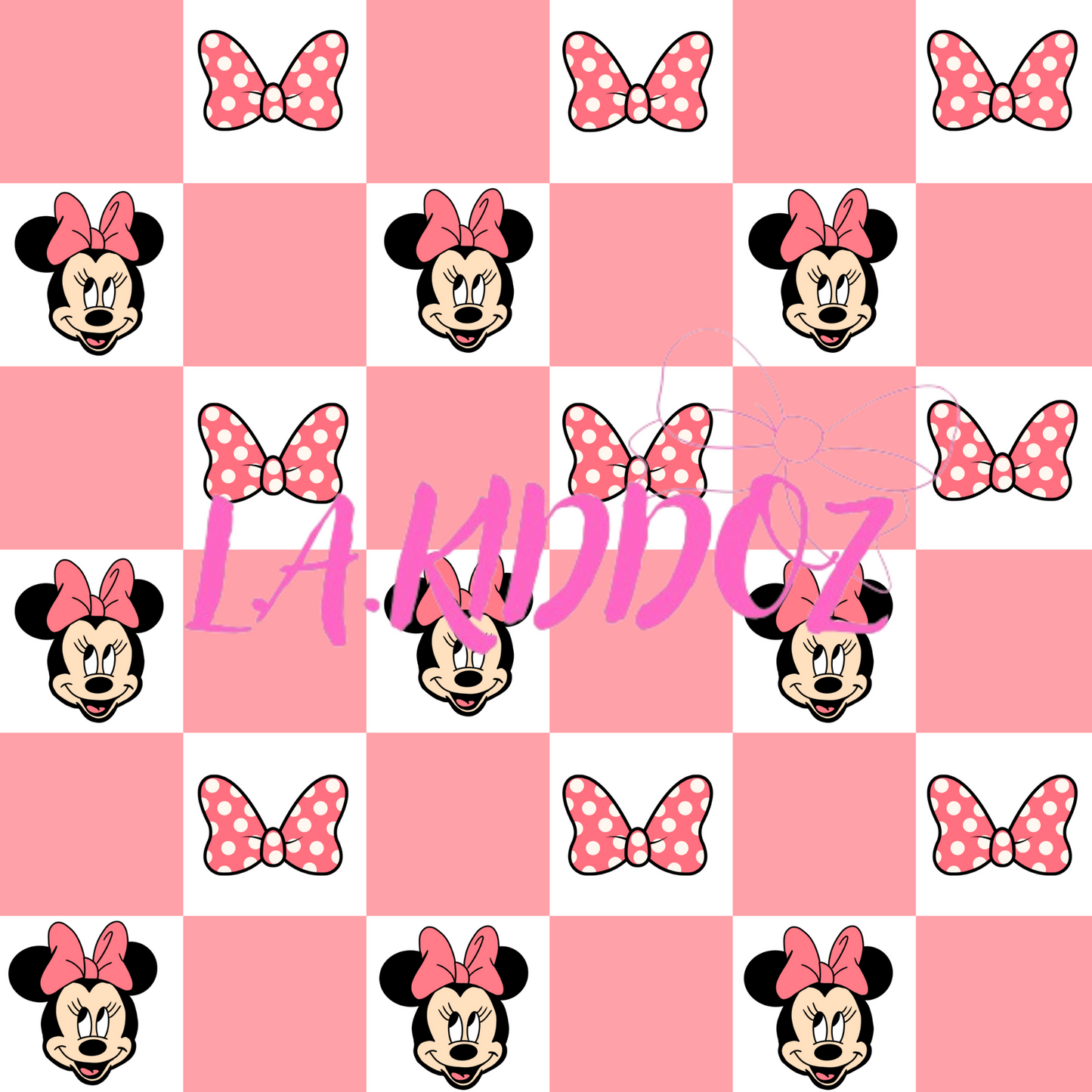 Pink Mouse Checkered