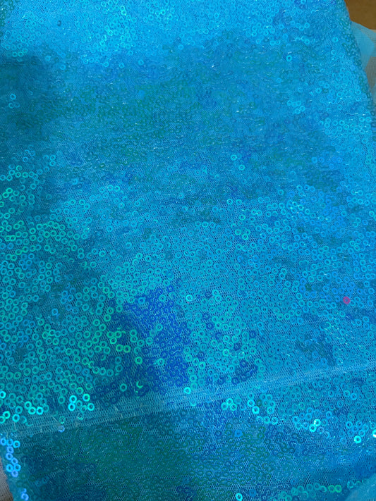 Neon blue sequins