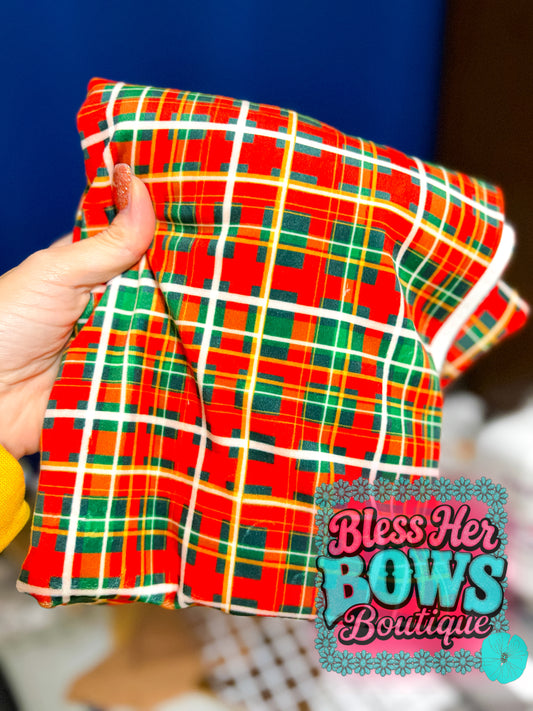 Christmas plaid red