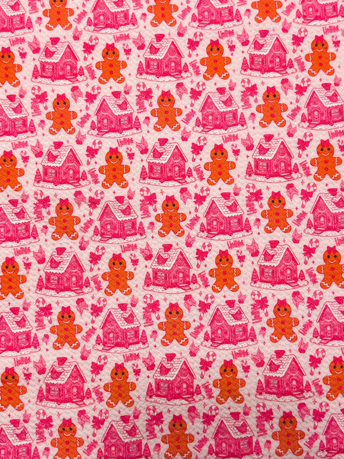 Pink gingerbread houses