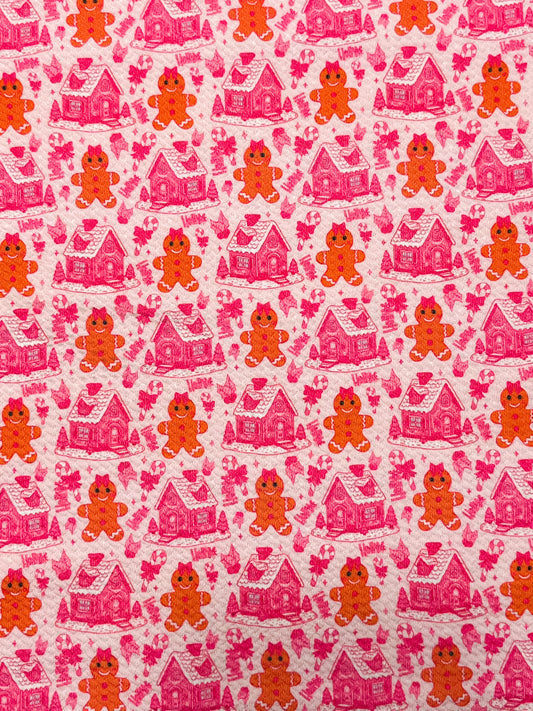 Pink gingerbread houses