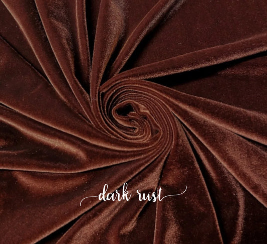 Dark rust velvet