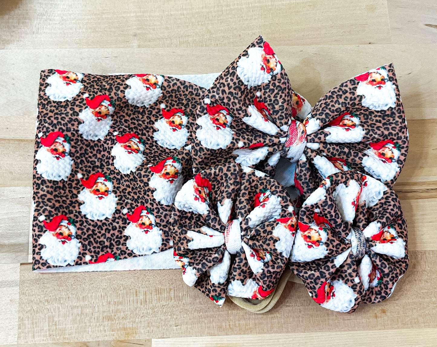 Red Christmas leopard