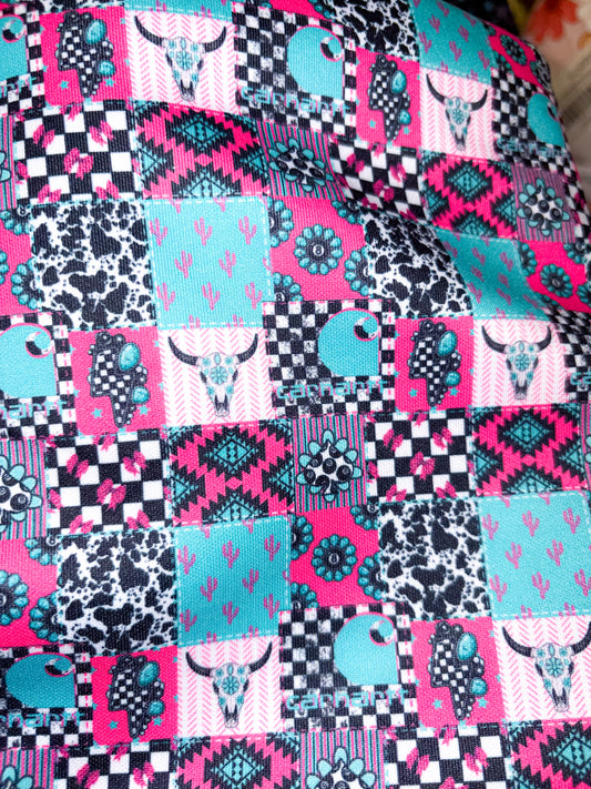 Patchwork pink western
