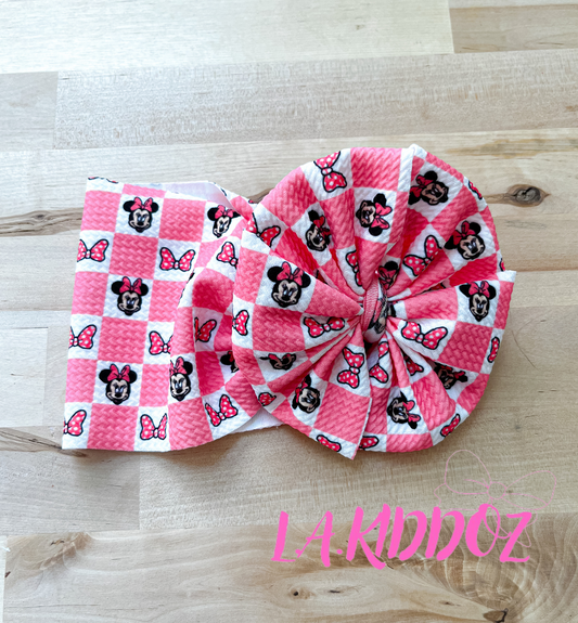 Pink Mouse Checkered