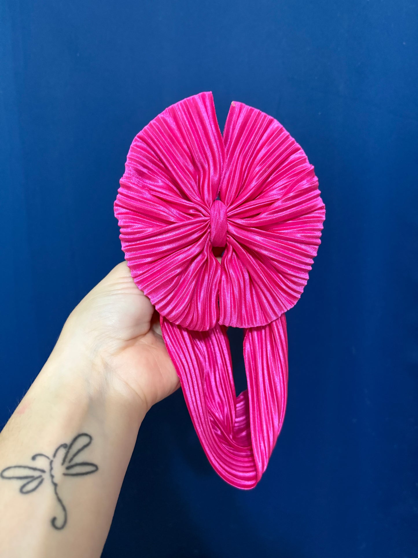 Pink pleated