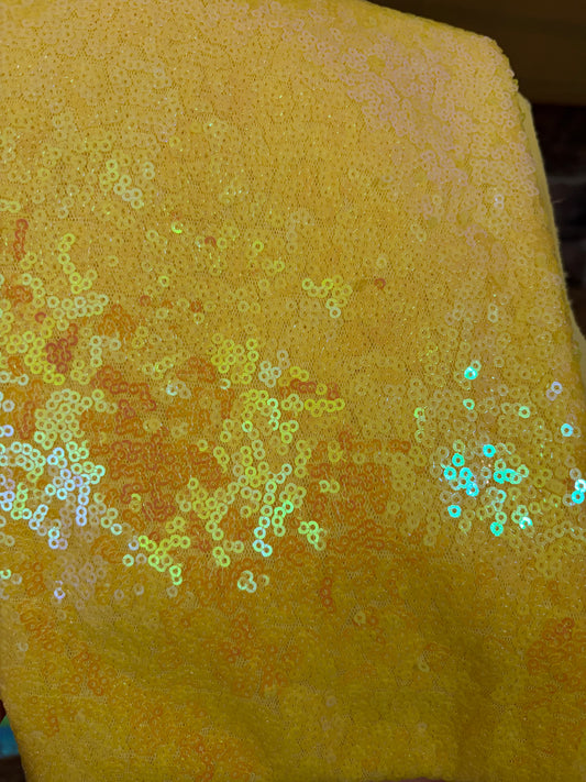 Neon yellow sequins
