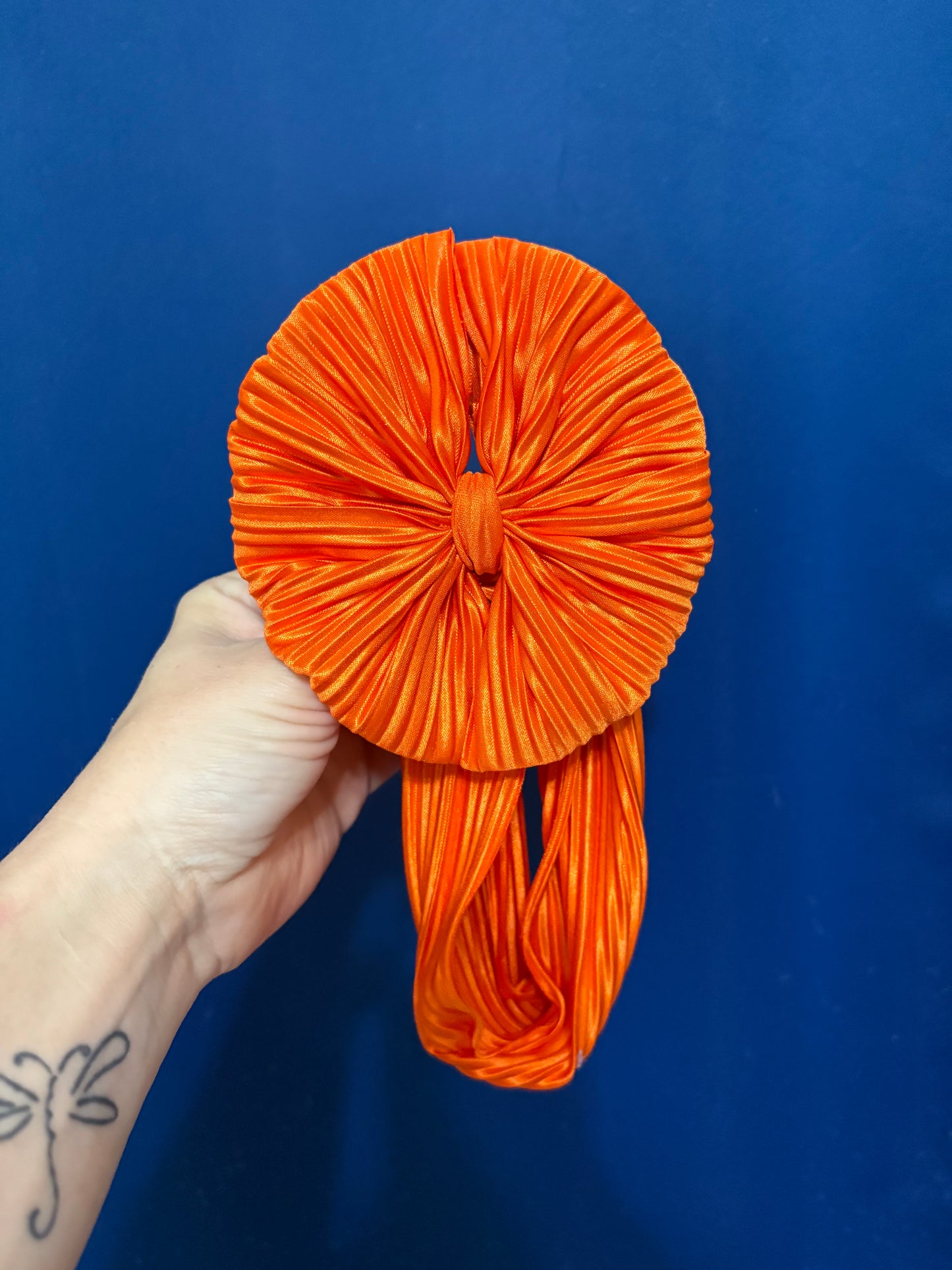 Orange pleated