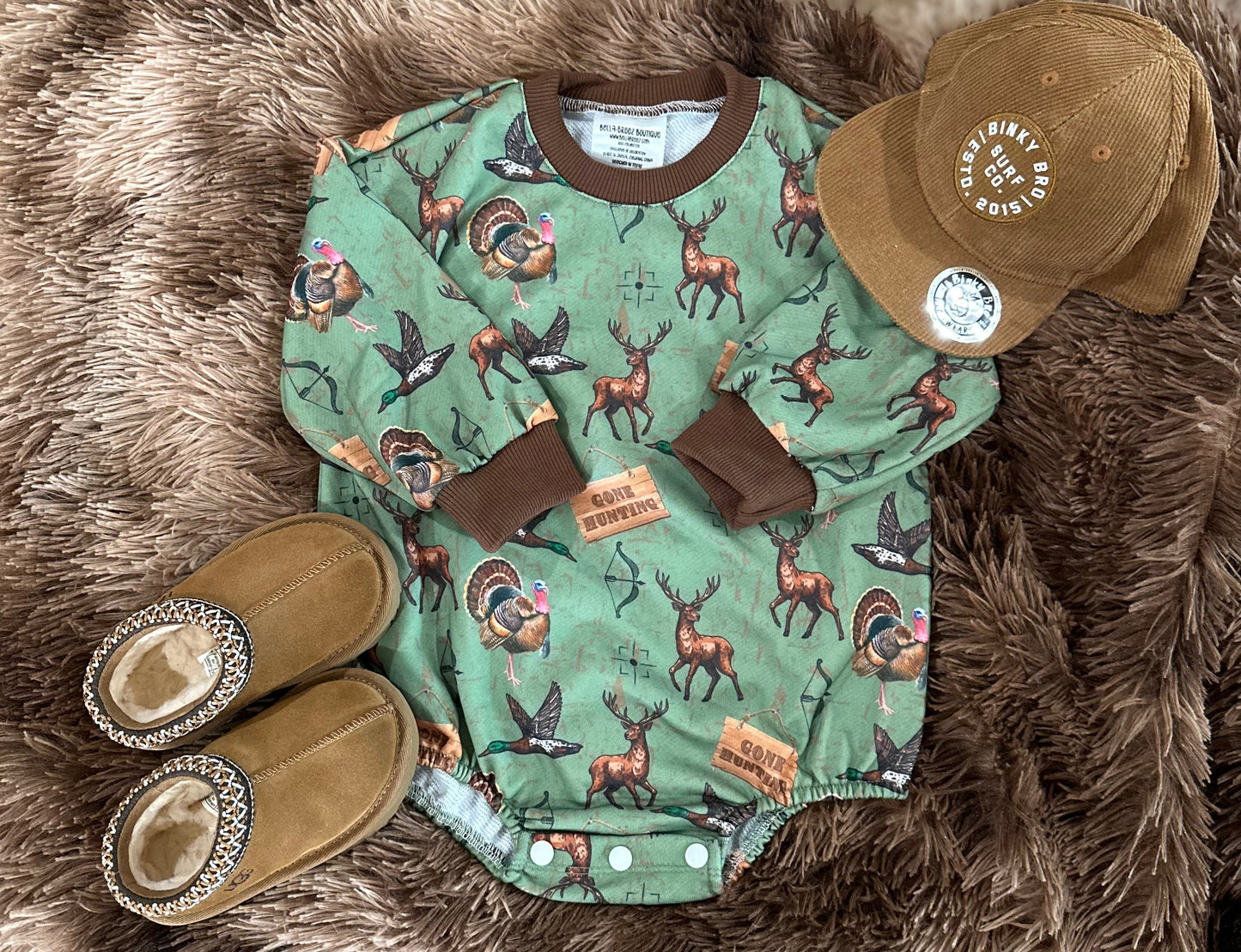 Hunting bubble romper (FINAL SALE)