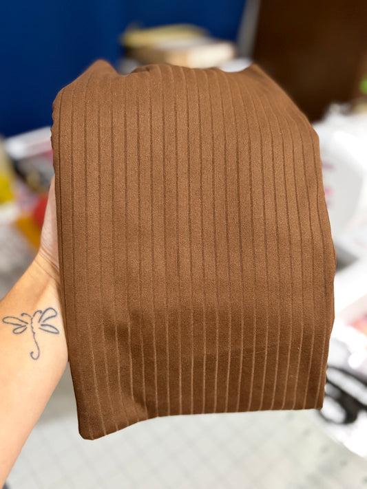 Dark mocha wide ribbed