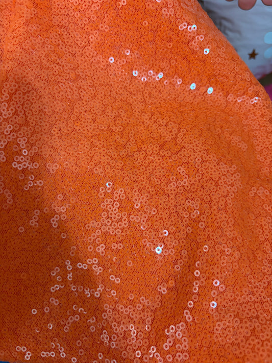 Neon orange sequins
