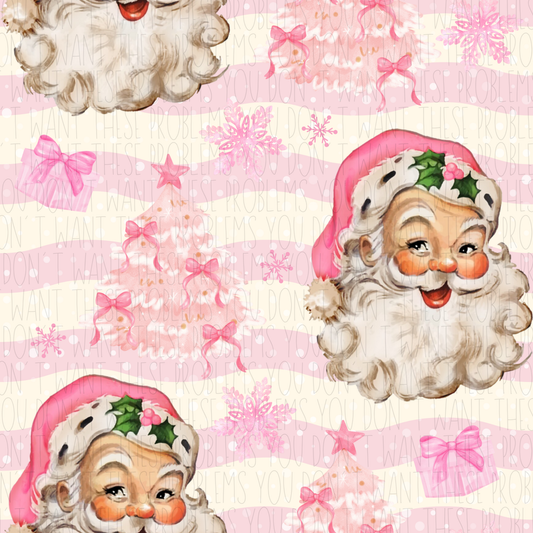 Pink Vintage Santa