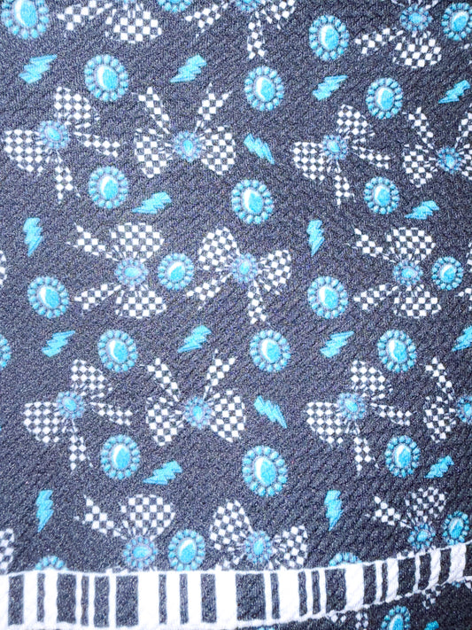 Checker turquoise bows