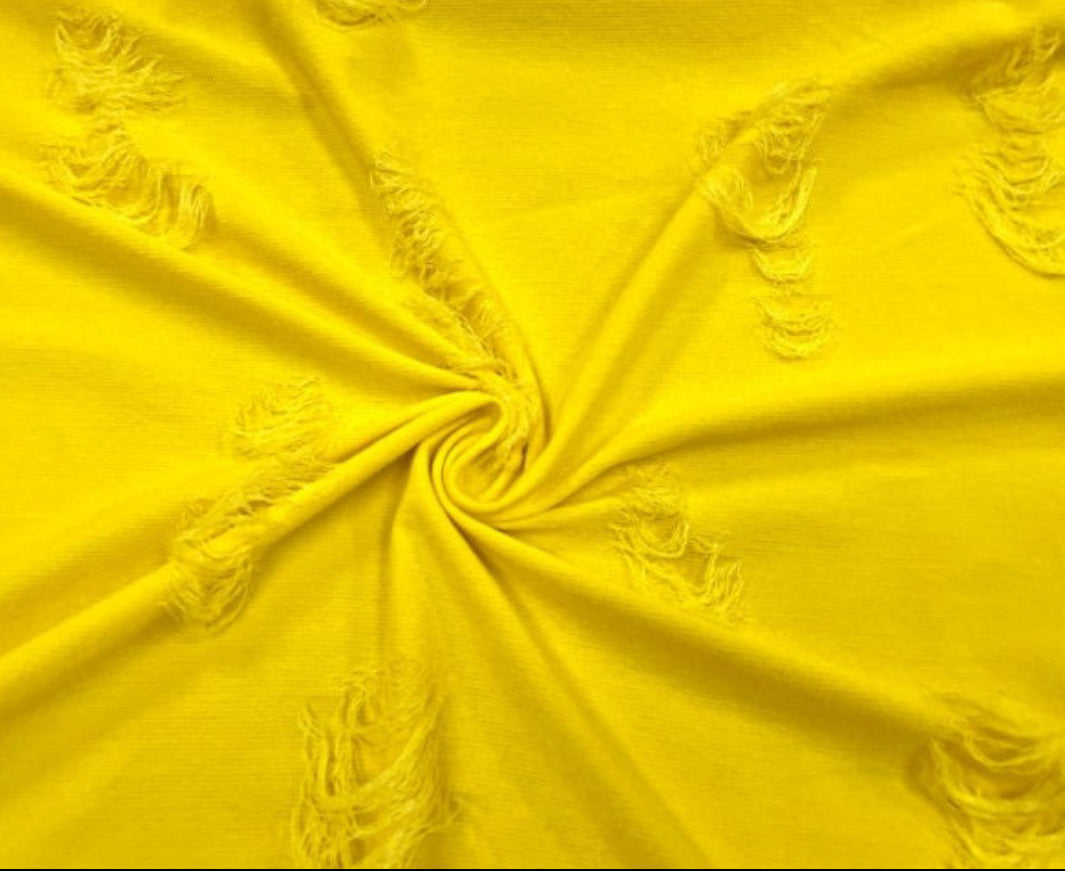 Sunshine yellow distressed