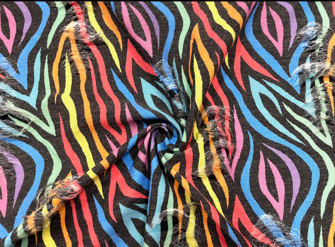 Animal print distressed