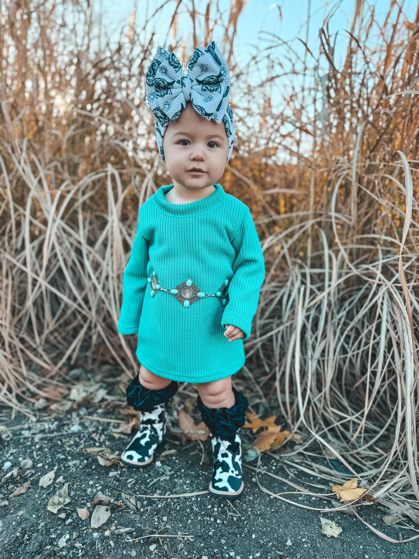 Turquoise Sweater Dress (FINAL SALE)