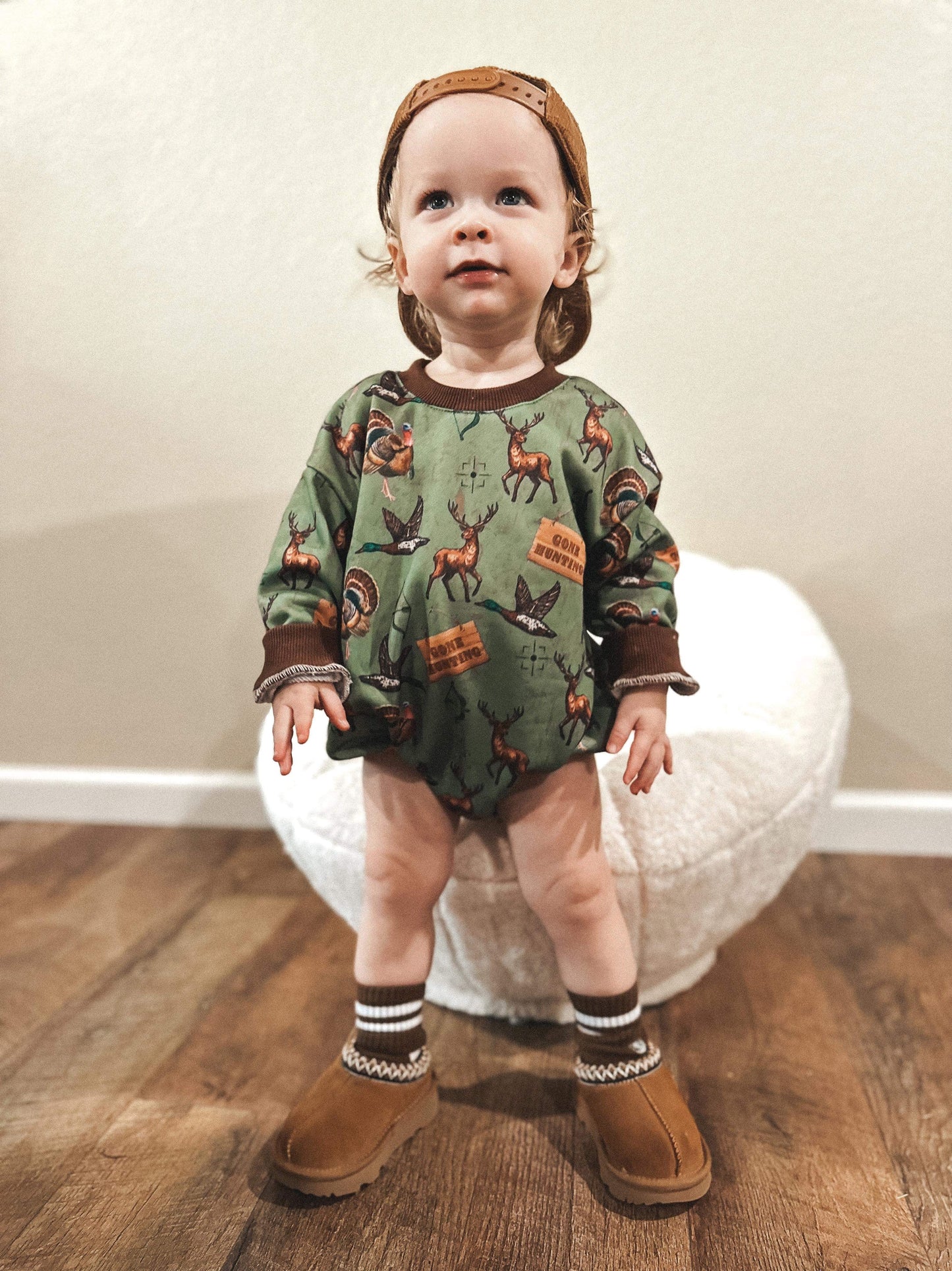Hunting bubble romper (FINAL SALE)