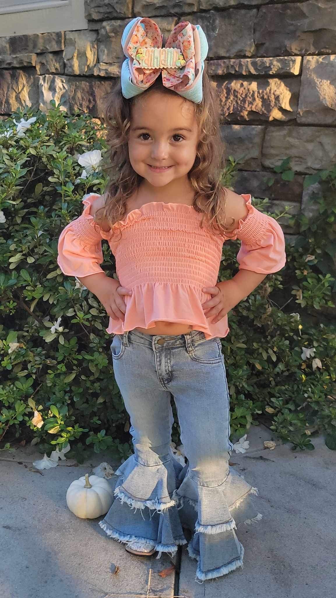 Peach Scrunch Top (FINAL SALE)