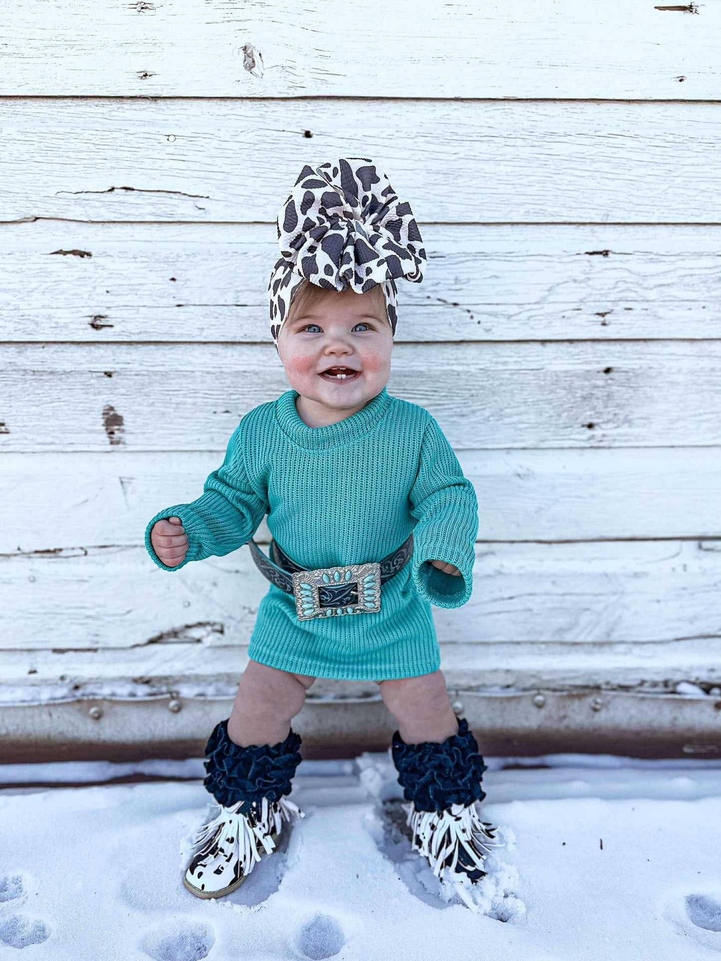 Turquoise Sweater Dress (FINAL SALE)