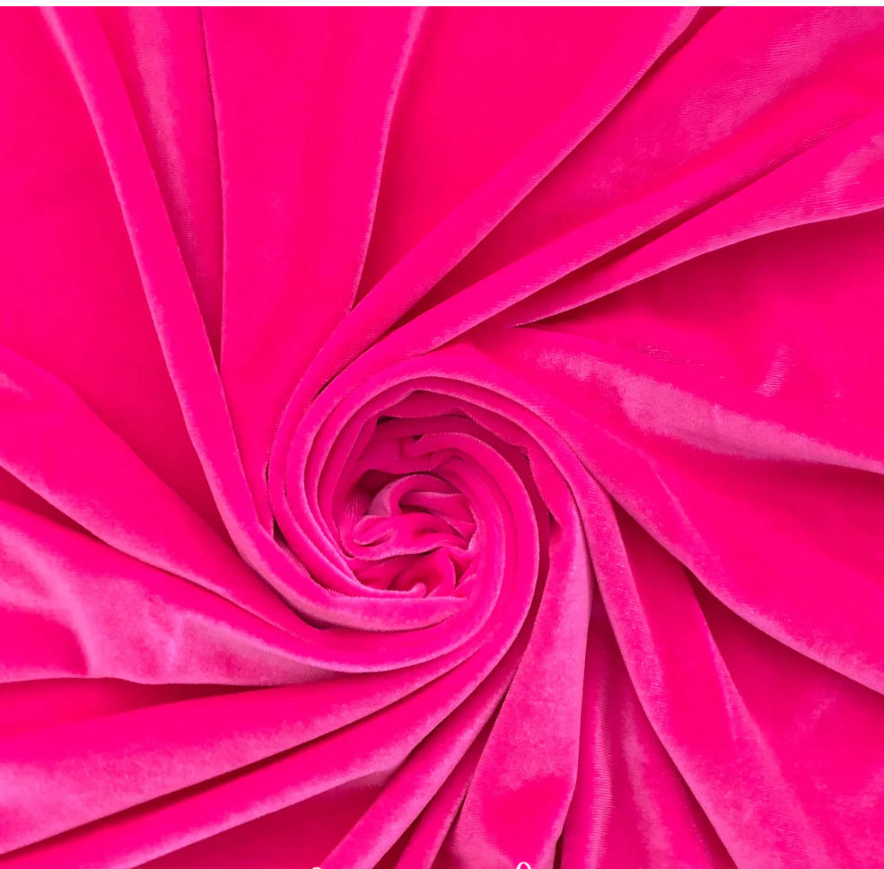 Hot pink velvet