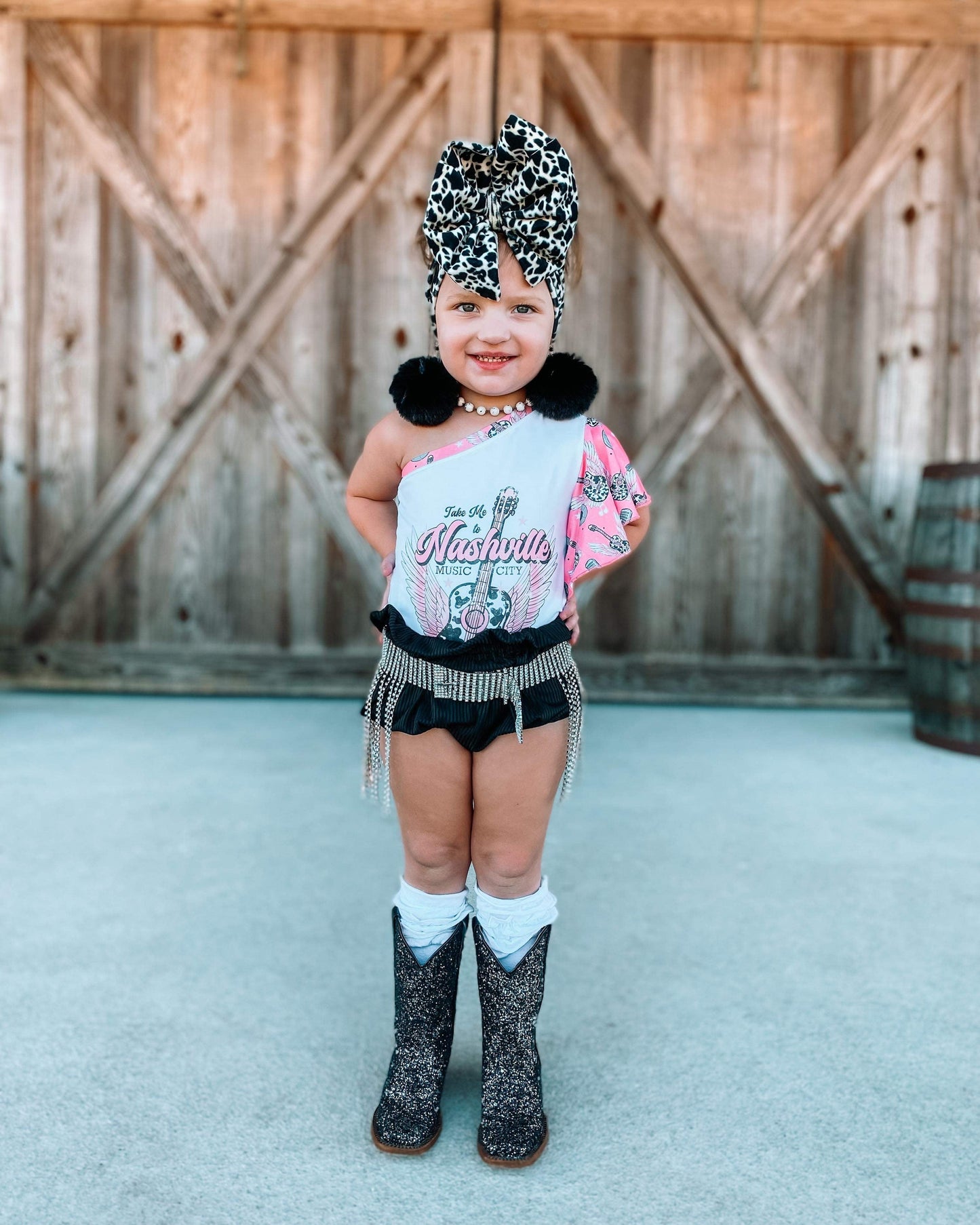 Black Disco Sparkle Tanner Mark boots