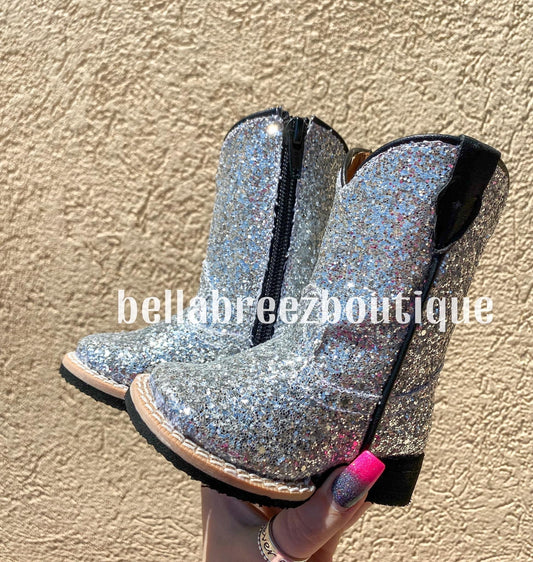 Silver Sparkle Tanner Mark Boots