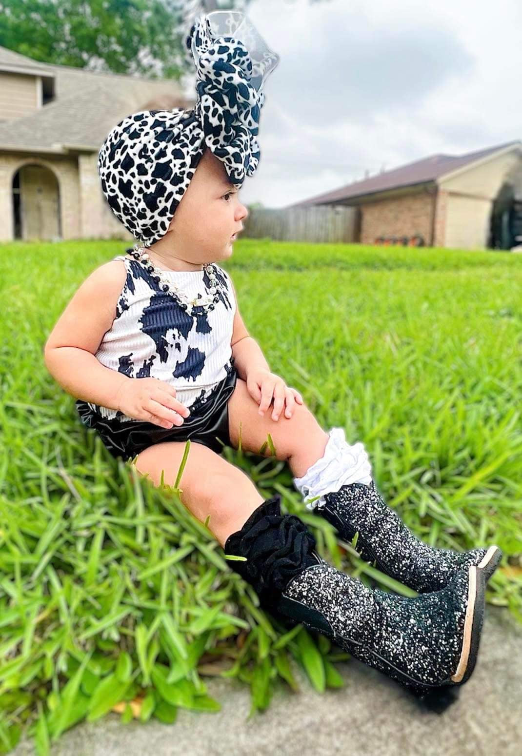 Black Disco Sparkle Tanner Mark boots