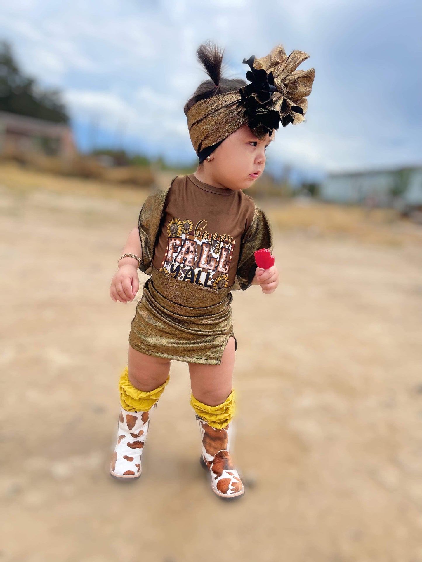 Brown & White Cow Print Tanner Mark Boots