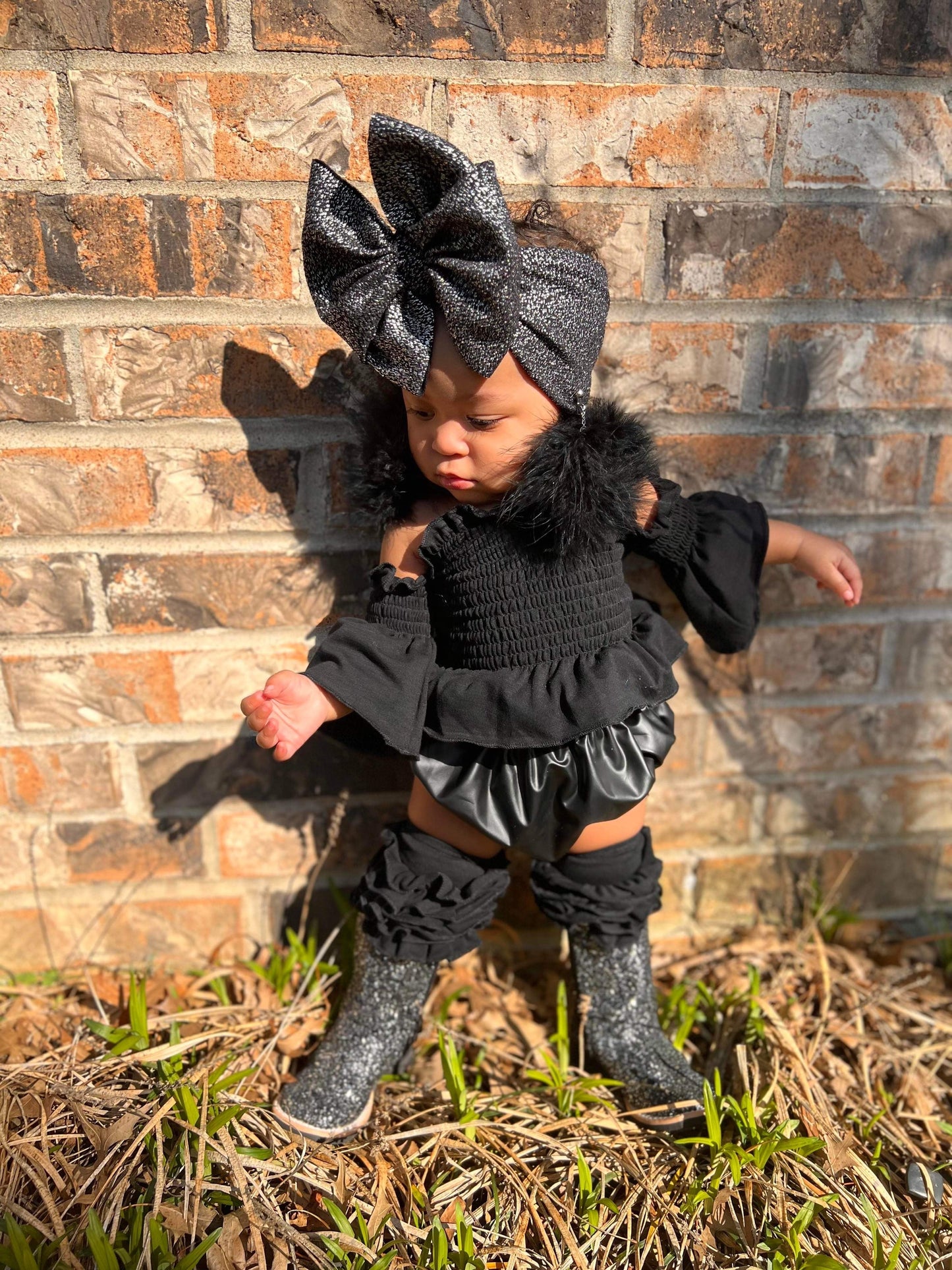 Black Disco Sparkle Tanner Mark boots