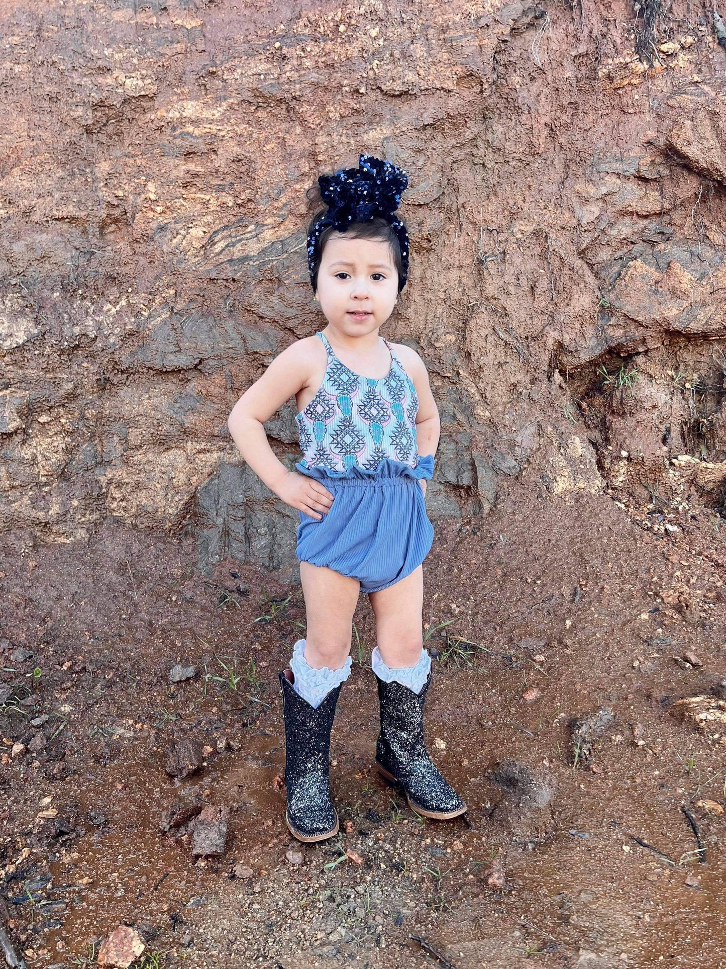 Black Disco Sparkle Tanner Mark boots