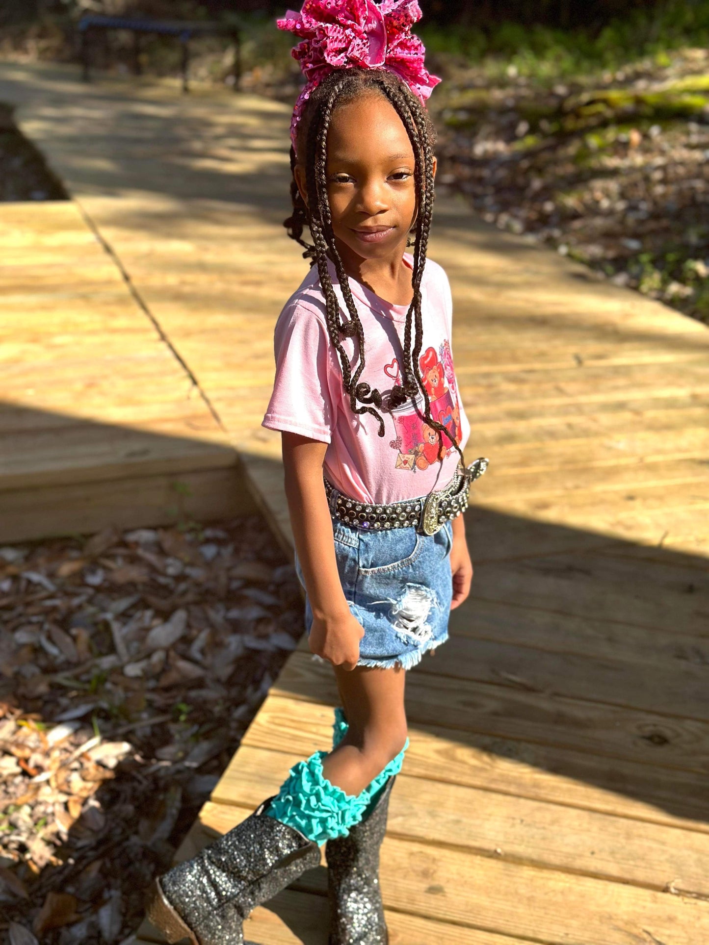 Black Disco Sparkle Tanner Mark boots